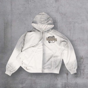 Sudaderas con Capucha de Algodón para Hombre, con Logotipo Bordado Personalizado OEM, Estilo Vintage, Lavado Desgastado, con Cierre y Bolsillos - Product Image 2