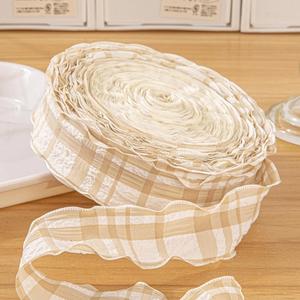 Ruban plissé à carreaux de 4 cm, 10 yards, de qualité supérieure, pour emballages cadeaux haut de gamme, utilisation par les fleuristes, pinces à cheveux - Product Image 5