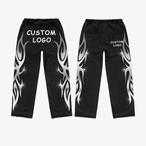 Pantalones de chándal acampanados informales de alta calidad con logotipo personalizado para hombre, pantalones de chándal con estampado de farol y cintura elástica para hombre - Product Image 2