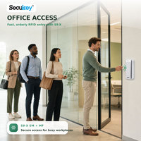 Lector de Tarjetas RFID Metálico Wiegand de 13.56MHz y 125kHz, Sistema de Control de Acceso con Lector de Puerta sin Llave, Certificado CE/FCC/ROHS