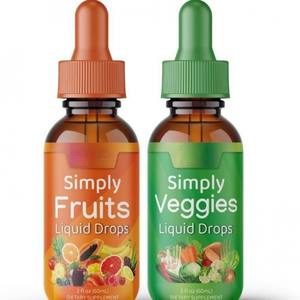 100% Naturel Organique Fruits Légumes Légumes Gouttes Oral Liquide Dosage Fait Alimentaire Entier Vitamines Minéraux Suppléments - Product Image 1