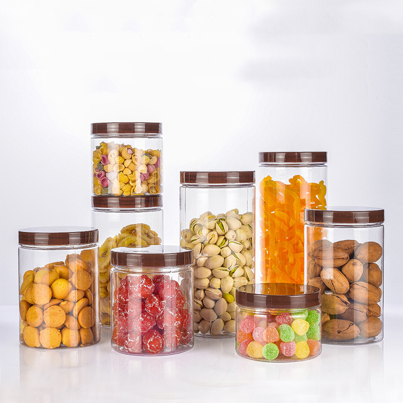 Factory wholesale 50g 100g 150g 200g food plastic jars packaging