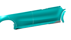 Séparation latérale de voiture en Fiber de carbone, adapté à la <span class=keywords><strong>Mercedes</strong></span> GLA250 GLA45 AMG 2015 — 2019 - Product Image 2