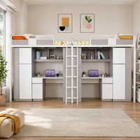 Cadre de lit pleine grandeur, gain de place, pour appartement, conception robuste, idéal pour petite chambre, dortoir, location, maison