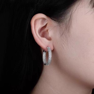 Orecchini con zirconi scintillanti per donna, eleganti gioielli alla moda per le orecchie - Product Image 4