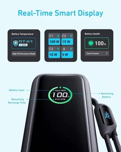Nouvelle batterie externe <span class=keywords><strong>Anker</strong></span> A1695 165W à charge rapide 25000mAh, chargeur portable ultra-rapide avec câbles intégrés - Product Image 3