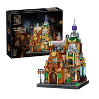 XMORK Nuevo taller mágico steampunk, bloques de construcción de 2694 piezas, modelo modular de vista de calle, juguete para colección de adultos, regalo