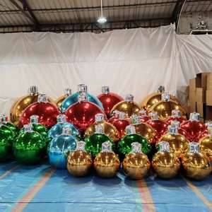 كرة مرآة قابلة للنفخ لعيد الميلاد، كرة معدنية لامعة عملاقة من البلاستيك لتزيين الحفلات والمناسبات، توريد بالجملة - Product Image 4