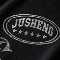 Sweat à capuche personnalisé pour homme, style vintage délavé à l'acide, coupe carrée courte, imprimé graphique, détail poignet orné de strass, vente en gros