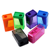 Taille-crayon manuel coloré BECOL, taille-crayon en plastique portable à un seul trou, mignon pour les enfants