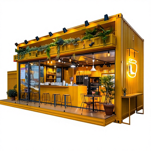 Casa Container Prefabbricata Gialla per Aree Panoramiche e Strade Commerciali, Ideale per Caffetterie e Negozi di Tè al Latte - Product Image 1