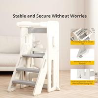 Tour d'apprentissage Montessori pliable pour enfants, tabouret antidérapant peu encombrant pour la cuisine et la salle de bain