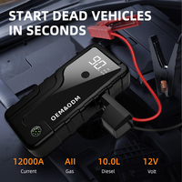 OEM 4-en-1 baseus Démarreur de saut et batterie externe 8000mAh 800A Courant de crête, Boîtier ABS anti-feu, Écran numérique, Lampe de poche pour voiture et camion