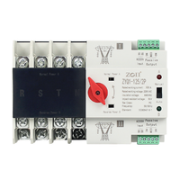 Interrupteurs de transfert automatique double alimentation 4P 3 phases 220V sur rail DIN pour onduleur PV, 100A, commutateur de conversion