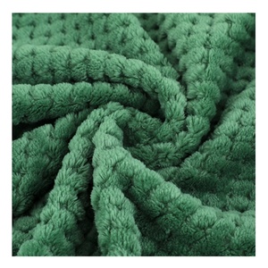 Super suave 100 poliéster tejido personalizado patrón Jacquard piña franela polar tela escocesa para manta de invierno - Product Image 1
