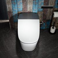 Toilettes intelligentes de luxe avec télécommande, bidet électrique monobloc, toilettes intelligentes pour salle de bain d'hôtel cinq étoiles