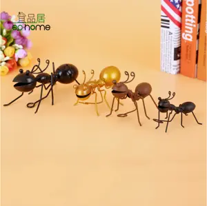 개미 정원 장식 세트 금속 개미 마당 벽 장식 울타리 매달려 장식 귀여운 3D 벽 아트 실내 욕실 아이의 방에 대 한 다채로운