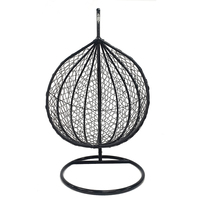Chaise balançoire en rotin d'une capacité de 300lb, chaise œuf suspendue de qualité moderne pour l'extérieur, mobilier de jardin pour adultes