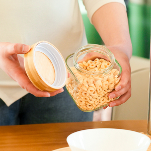 Premium <strong>Borosilicate</strong> Glass Food Storage Container Set <strong>With</strong> Bamboo <strong>Lids</strong> Airtight Leak Proof For Kitchen Pantry Organization - Product Image 4