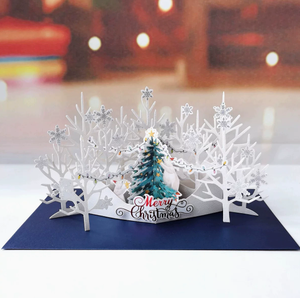 Carte de Noël 2026 Nouvel An, carte 3D stéréoscopique avec support, cadeau de la Saint-Valentin, carte de vœux pour enfants - Product Image 6