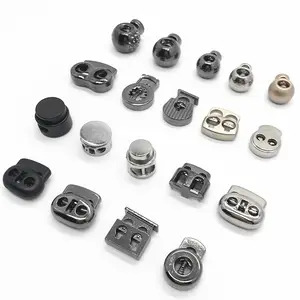 Manufacturers Wholesale custom metal end drawstring cord zinc alloy spheroidal Double hole buttons for clothing