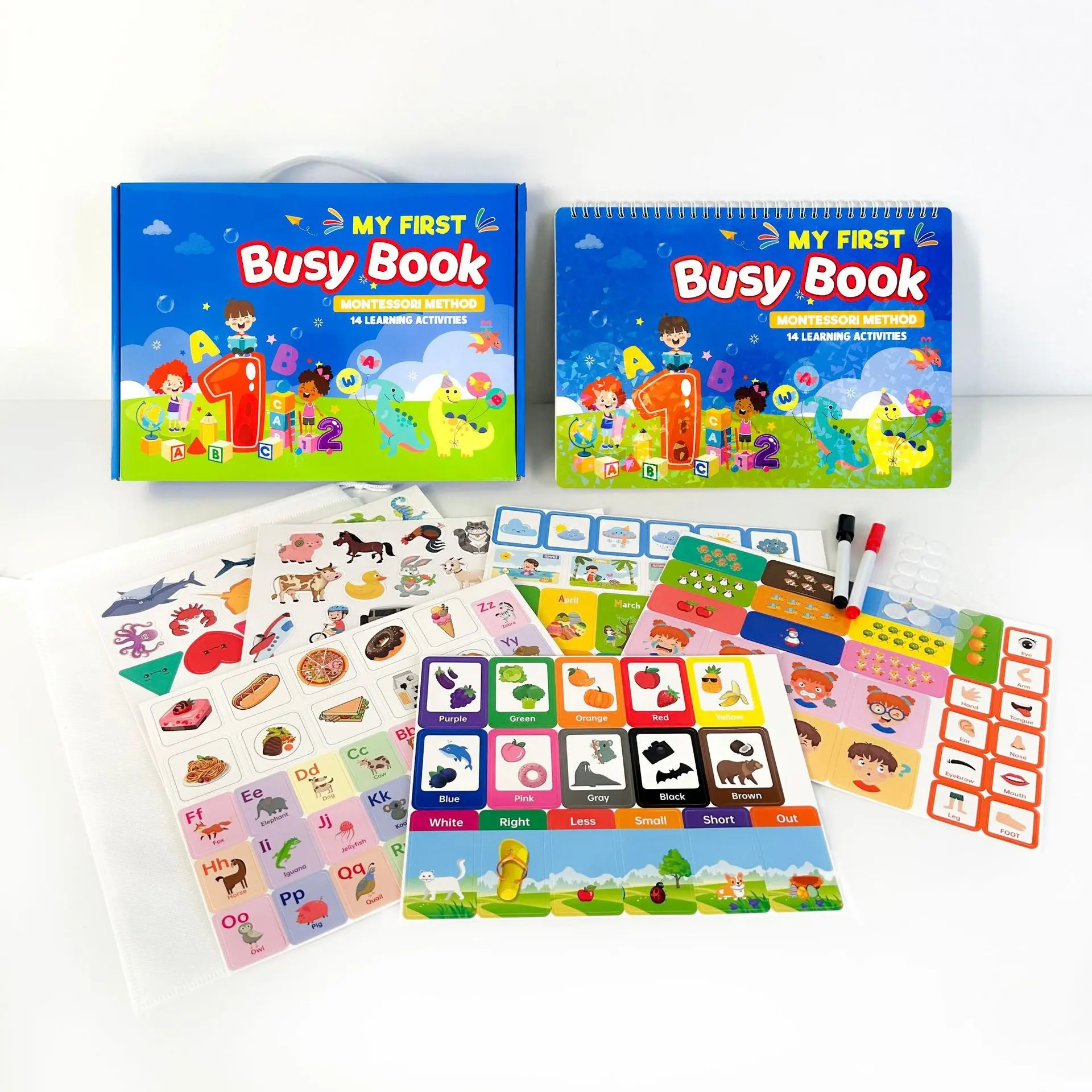 Çocuk okul öncesi meşgul kitap Montessori yürümeye başlayan oyuncaklar öğrenme faaliyetleri otizm duyusal eğitim oyuncaklar