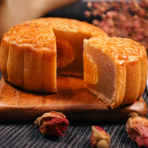 ขนมไหว้พระจันทร์แบบจีนโบราณ ไส้ไข่เค็มและเม็ดบัว รสหวาน คุกกี้ผสมถั่ว กล่องของขวัญ กล่องกระดาษ - Product Image 2