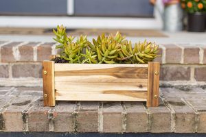Lit de jardin surélevé Rectangle boîte à fleurs en bois lit de plantation extérieur pour fleur végétale boîte à fleurs en bois décoration de jardin - Product Image 6