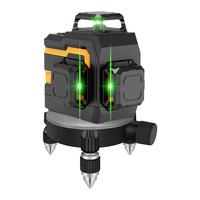 Niveau laser automatique à rotation 3D à 5 lignes de qualité industrielle Norm, auto-nivelant, vert, avec trépied, précision 3 mm/10 m