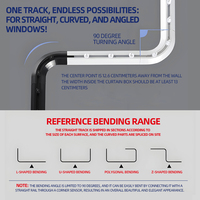 Rail de rideau moderne en alliage d'aluminium en forme de V, à fixation au plafond, robuste, pour mariages, baptêmes et accessoires de fenêtre