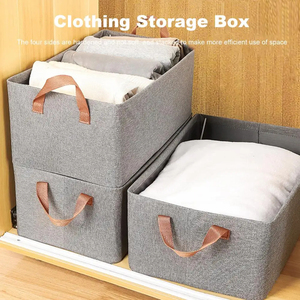 Caixa de armazenamento de roupas dobrável gaveta catiônica grande capacidade guarda-roupa doméstico jeans portátil caixa de armazenamento oxford - Product Image 5