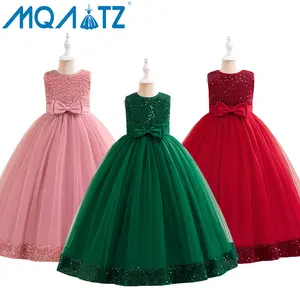 MQATZ Kids Wedding Flower Girls Dress 8-12 Years Luxury Carnival Children Formal Party Gown Kids Fancy Dress