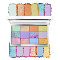 Palette de fards à paupières blancs duochrome, bruns, noirs, foncés, nudes, poudre douce, facile à estomper, longue tenue