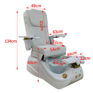 Sillón de Pedicura Multifuncional Europeo de Acero Inoxidable para Spa, 4 Sets, Eléctrico, Ajustable, con Masaje para Pies, Personalizable con Logotipo - Product Image 5