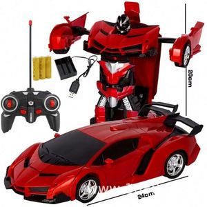 Voiture télécommandée transformable pour enfants 1:18, jouet robot transformable à une touche avec télécommande cinq directions - Product Image 4