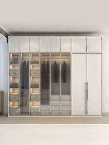 Armoire multifonction avec lit Murphy caché |   Armoire intégrée moderne pour le rangement dans une petite chambre d'appartement - Product Image 3