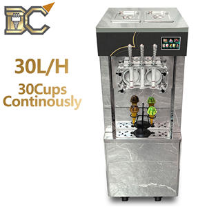 Máquina de Helados de 3 Sabores, Máquina Comercial para Hacer Helados Suaves, Máquina Comercial para Hacer Sundaes de 3 Boquillas - Product Image 1