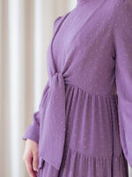 Robe longue modeste pour femme musulmane, livraison directe d'usine, robe jacquard, robe traditionnelle islamique pour le Ramadan, avec ceinture, robe plissée