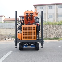 Foreuse de puits d'eau robuste à rouleaux, diesel, haute pression, avec système de verrouillage d'angle de poussée, pour forage de trous profonds de 200 m, modèle Crawler Path