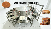 Machine à gaufres au caramel automatique à carrousel, machine commerciale rotative pour la fabrication de gaufres au sirop hollandais pour usine alimentaire