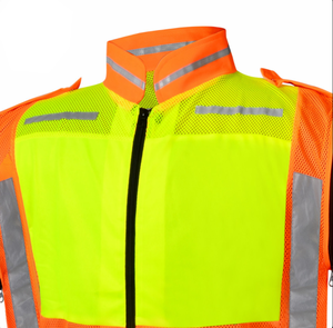 2022 Hot Sale <span class=keywords><strong>Minner</strong></span> Sicherheits uniform PSA Hi Vis Gelb Orange Mesh Reflektierende Jacke für Frauen Männer - Product Image 4