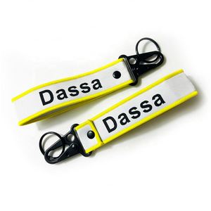 <b>Custom</b> Woven Embroidery High Quality Wholesale Customizable <b>Key</b> Tag for Promotional Keychains - Product Image 2