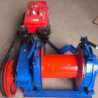 Treuil à câble en acier de 1 à 5 tonnes à moteur diesel avec poulie à dégagement rapide pour la construction de bateaux et de grues forestières 12V