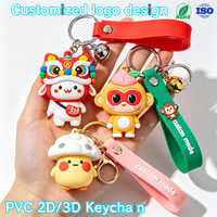 Individueller 2D/3D PVC Anime-Design Cartoon-Charakter 3D-Puppen-Schlüsselanhänger mit Ihrem Logo für Werbegeschenke