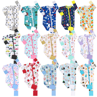 Combinaison bébé en bambou biologique et élasthanne, manches longues, pour nouveau-né, unisexe, pyjama à fermeture éclair, vente en gros, certifiée CPC