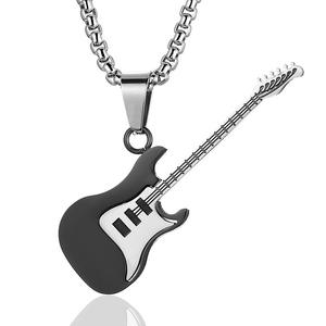 ギターシェイプヴィンテージネックレスステンレススチールジュエリーゴールドネックレスドバイデザインネックレス男性用 - Product Image 2