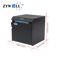 Impresora Térmica de Recibos ZYWELL de 80 mm con Pantalla, Función de Impresión a Dos Colores, Impresora de Facturas