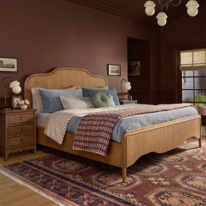 Cama con Dosel de Cuatro Postes, Estructura de Madera con Cabecero Decorativo y Postes Tallados, Muebles Clásicos para Dormitorio, Hogar u Hotel - Product Image 1