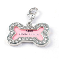 Vente en gros de colliers anti-perte pour animaux de compagnie, tendance et personnalisables, ornés de strass, pour chats et chiens