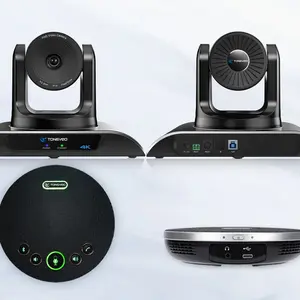 Tongveo Kit konferensi Video 4K Ultra HD, Kit konferensi Video pelacakan otomatis dengan Speakerphone BT nirkabel